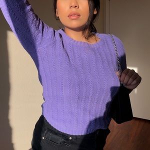 Y2K Notations quarter sleeve sweater